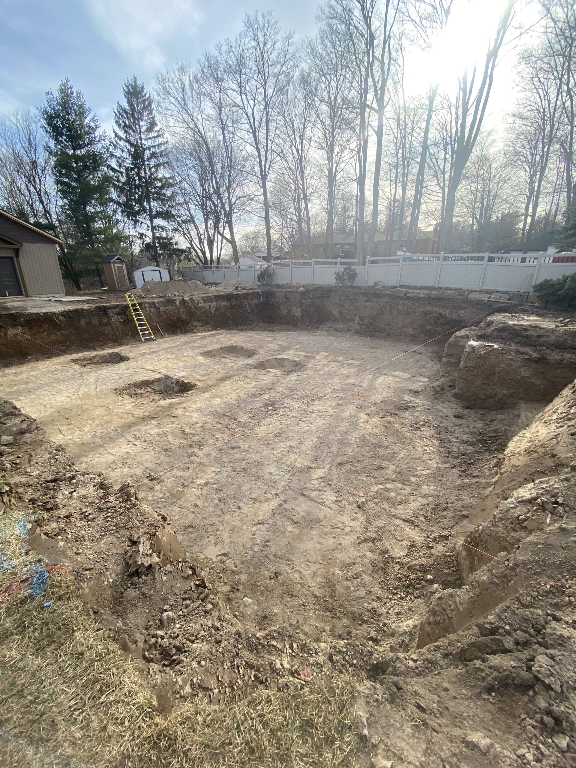 House foundation dig